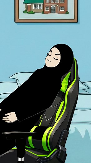 لما تفيق امك #انميشن