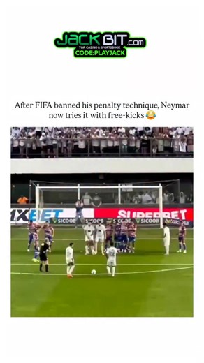 Trending Sports Decode on Instagram: "The post features a viral video clip of Neymar employing his signature "paradinha" feint—previously banned by FIFA for penalties in 2010 due to its deceptive impact on goalkeepers—now adapted to free-kicks, which face no such restriction, earning laughs for his clever workaround. With over 1.7 million views and 15,000 likes in under 48 hours, the content underscores Neymar's enduring flair and rule-bending reputation, drawing humorous replies like "4D chess"