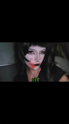 the red on my face #fakebloodwarning⚠️ #alttiktok #makeup #nerd #alternative