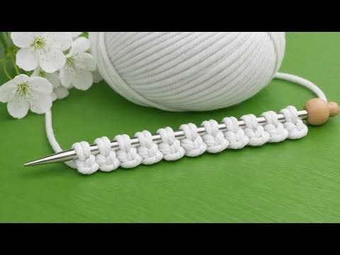 Super Easy Knitting Stitch Pattern #knitting #trending #pattern