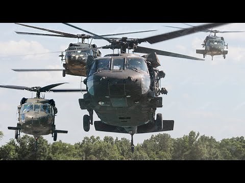 Massive US Black Hawk Helicopter Invasion During Live Exercise