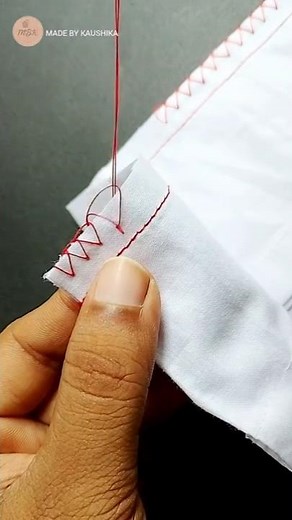 🧵 Hand Interlock Stitch | Easy Sewing Tutorial ✨ #Shorts