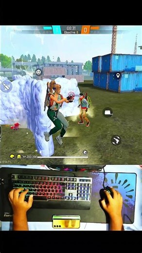 Only Red Numbers 🔴 Free Fire PC Handcam (Keyboard + Mouse Cam) #freefire #handcam #shorts