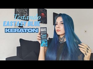 TESTANDO TONALIZANTE KERATON EASTASY BLUE: gostei? como ficou o resultado cabelo azul