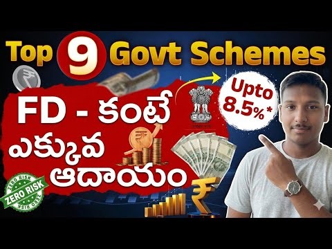 9 Best Government Investment Schemes 2026 | RBI, Post Office, NPS, APY & More | Telugu Finance Guide