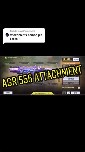 AGR 556 Attachment Guide for COD Mobile
