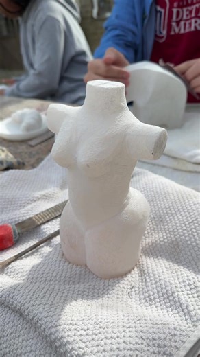 My alabaster sculpture so far