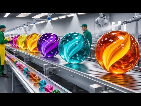 Inside the Mega Glass Marble Factory 😱 | Recycled Glass to Shiny Marbles