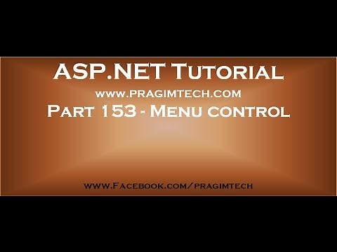 Part 153 Menu control in asp net