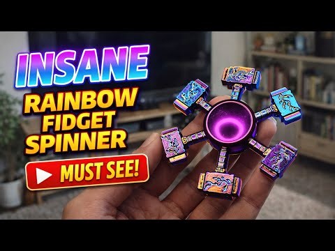 INSANE Rainbow Fidget Spinner Spin Test 🔥 So Satisfying You Can’t Look Away!