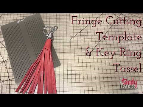 Cutting leather fringe to make a tassel