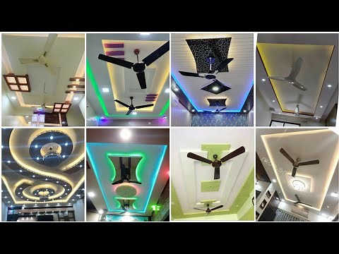 Creative l Shaped Hall/Drawing/Living Room False Ceiling Designs with Two/2 Fans || Home interior