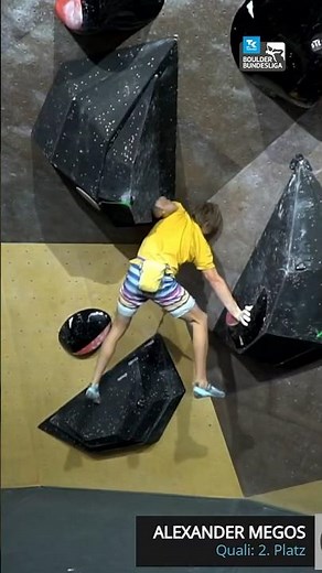 Alexander Megos climbes the steepest slab and shows his franconian skills at #bbl Deutschland Cup