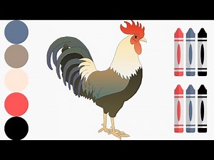 How To Draw A Rooster | Rooster Drawing Step By Step | Drawing & Coloring For Beginners