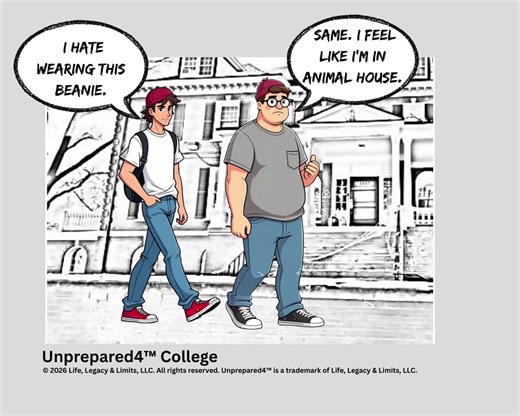 Everyone has that one movie reference they swear everyone else remembers just as clearly. The quote. The scene. The spit flying everywhere. College has a way of humbling those moments—especially when authority figures weren’t alive for the reference but still control the rules. Turns out nostalgia doesn’t override dress code. And some hats really do have a purpose. #collegelife #collegehumor #comic #collegefun #animalhouse