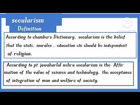 secularism / definition of secularism/ characteristics of secularism/ part 1
