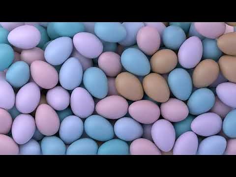 [4K] Falling Easter Egg Transition - Green Screen