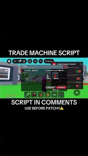 FREEZE TRADE MACHINE SCRIPT #robloxexploiter #robloxhacker #robloxscript