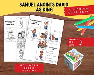 Samuel Anoints David as King Printable | King David Bible Story for Kids | Samuel Bible Story Craft for Sunday School and Homeschool - Etsy