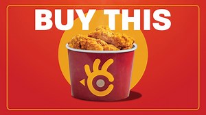 Dinner is served!  Buy an 8-piece chicken bucket, and receive FREE...