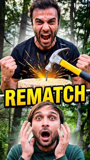 Ömer vs Orhan: The Ultimate Stump Game Battle! 🔨 #shorts #funny #challenge