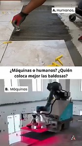34K views · 105 reactions | ¿Máquinas o humanos? ¡La batalla está servida! ️ ¿Quién logra colocar las baldosas como un verdadero experto? ¡Dinos tu opinión y únete a la conversación!  #Construcción #TecnologíaVsHabilidad | Design Expert | Facebook