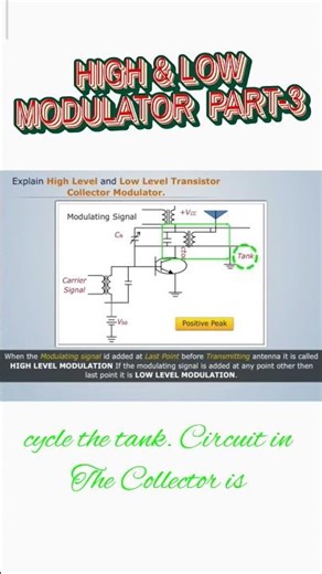 Part-3 Of High And Low Level Transistor Collector Modulator In English#education #TheBTEducator