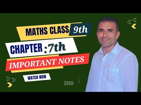 MATHS CLASS-9TH CHAPTER-7 TRIANGLES 🔺️ IMPORTANT NOTES