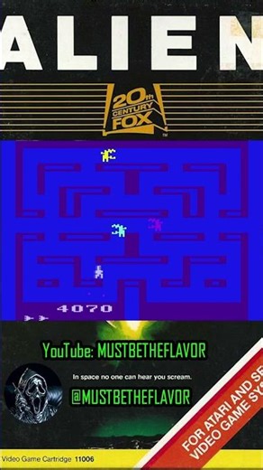 What the 1982 Alien Game looked like. #videogames #retrogaming #gaming #alien #atari2600