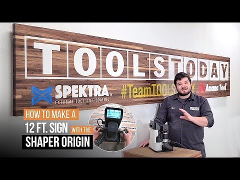 How to Make a 12 Foot Walnut Sign Using Shaper Origin | ToolsToday