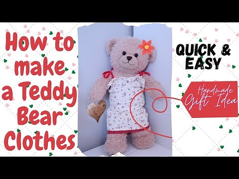 New! DIY Build-a-Bear Clothes Sewing Project Handmade Gift Idea for Kids less than 10 minutes!