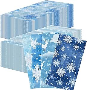 Winter Party decorations Napkins, 40Pcs Blue Snowflake Winter Napkins Winter Wonderland Birthday Decorations Winter Napkins Disposable, Winter Paper Napkins for Winter Holiday Christmas Decorations
