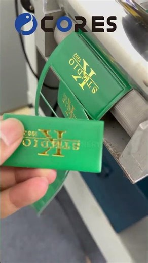 Automatic leather label machine