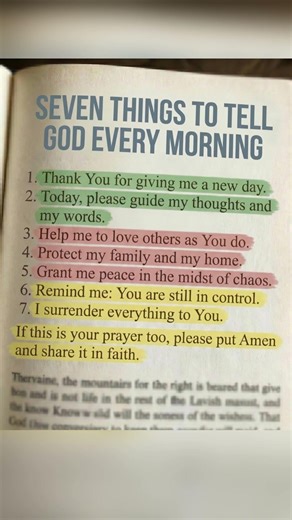 🙏 7 Things to Tell God Every Morning for Peace, Protection & Guidance