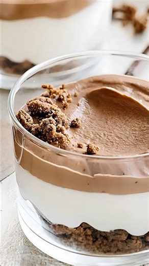 Double Chocolate Mousse with Cocoa Crumble ⭐#ChocolateMousse #Cocoa #Crumble