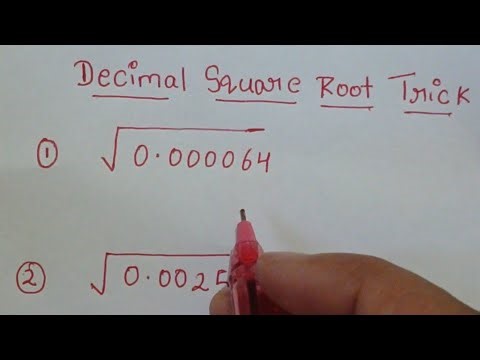 "Decimal Square Root Trick | 5 Second Mental Math Hack!"
