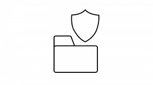 Download sketch of folder icon and shield icon for free