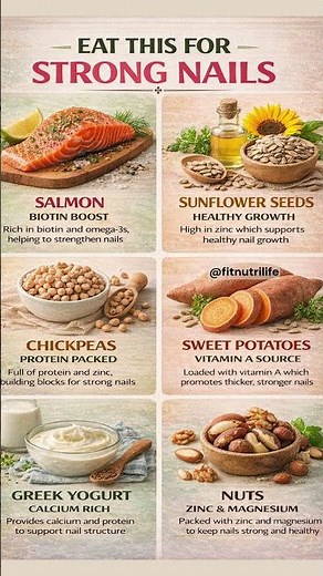 Eat This for Strong Nails 💅 | 6 Foods for Healthy, Beautiful & Strong Nails #healthylifestyle