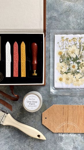 Create custom wax seals in our NEW Maker Box! ✨ The perfect way to add a personal touch to your correspondence. From formal invitations to heartfelt notes, why settle for ordinary stationery when you can create something special? Order your box here! https://amakersstudio.com/pages/the-maker-box | A Makers' Studio