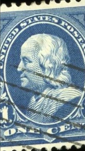 1895 One Cent Blue USA 🇺🇸 Postage Stamp of Benjamin Ben Franklin