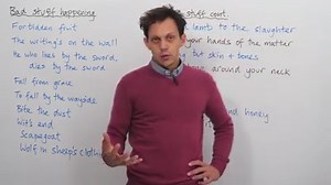 Many expressions in English come from the Bible. A lot of these expressions are used in everyday English by people of all religious backgrounds. Today, Benjamin will teach you 25 of these expressions, like "the writing's on the wall", "fall from grace", and more. | engVid