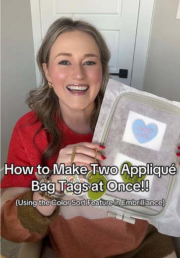 How to Make Two Appliqué Bag Tags at Once