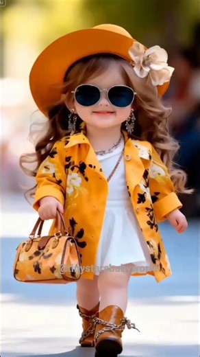 Sunshine Yellow & Soft Peach Baby Fashion Runway ☀️🍑 | Cutest Mini Models Ever