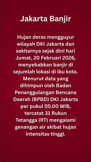 Hujan Dini Hari Langsung Bikin Jakarta Kebanjiran