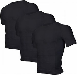 2 or 3 Pack Men Body Shaper Shirt Vest Top Compression Short Sleeve Shapewear UK | eBay UK