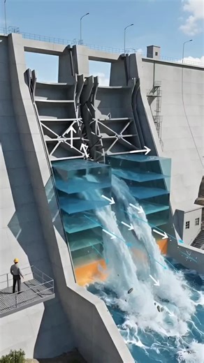 What happens if a dam gate fails? 🚨 Structural safety & flood prevention #3danimation #didyouknow #facts #amazingfacts #learnontiktok