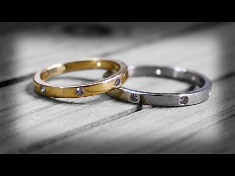 Handmade Gold and Diamond Wedding Bands from Scratch