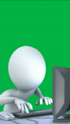 Typing keyboard green screen animation #shorts #short #tiktok #viral #3d #3danimation #cartoon #2d