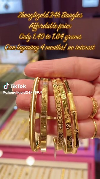 Affordable 24K Bangles with Layaway Options