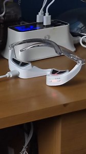 Got these glasses to keep when I eyes are sore not sure yet how they work